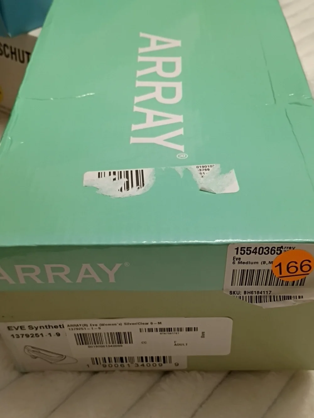 New Array Eve Synthetic Silver Mid-Heel Women's Pump Size 6M